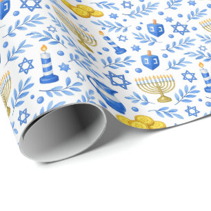 🕎Hanukkah-Feier-Ikonen  Geschenkpapier