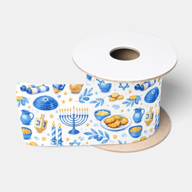 Hanukkah-Feier-Ikonen  Satinband (Spule)