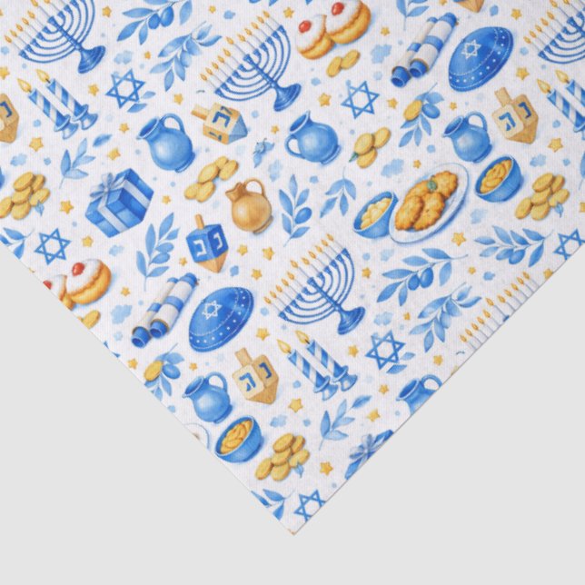 Hanukkah-Feier-Ikonen  Seidenpapier (Detail)