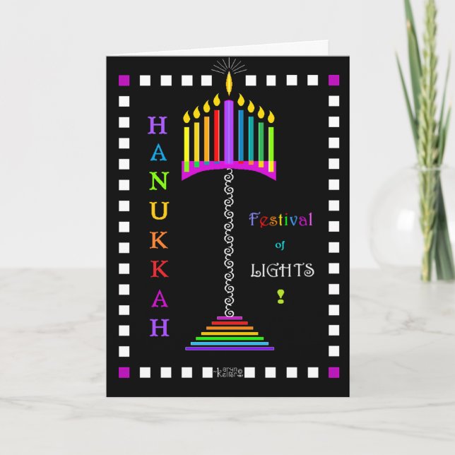 Hanukkah, Festival der Lichtkarte Karte (Vorderseite)