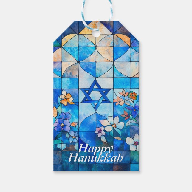 Hanukkah Festival of Lights Geschenkanhänger (Vorderseite)