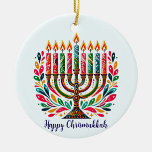 Hanukkah Festival of Lights Keramik Ornament