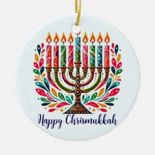 Hanukkah Festival of Lights Keramik Ornament