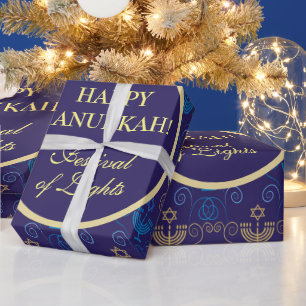 Hanukkah Festival of Lights Party Geschenkpapier