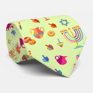 Hanukkah Festival Party Trendy Doodle Muster Krawatte