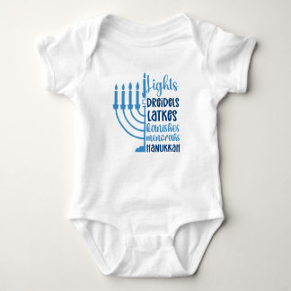 Hanukkah Festive Design für Babys Baby Strampler