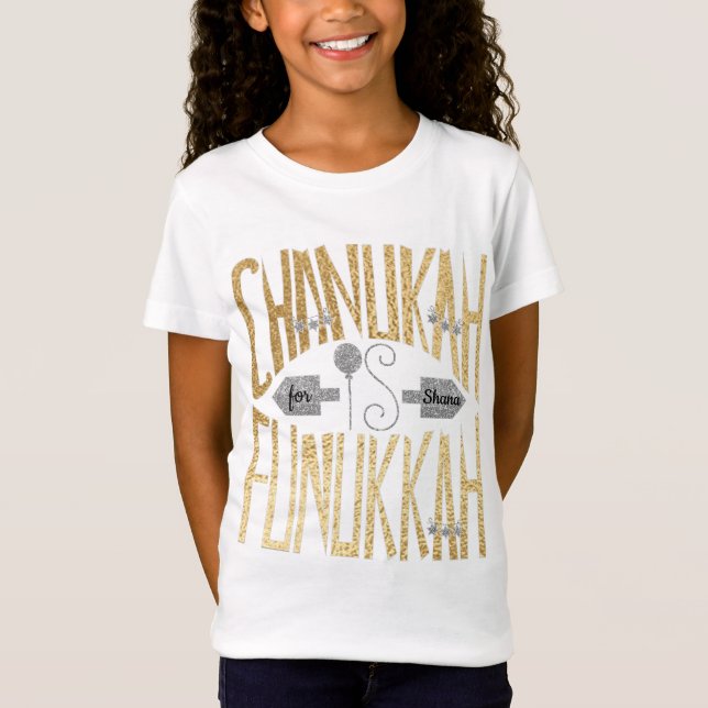 Hanukkah Fine Jersey Shirt Kids Funukkah Hanukkka (Vorderseite)