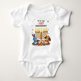 Hanukkah First Festival, Full of Fluff Baby Strampler
