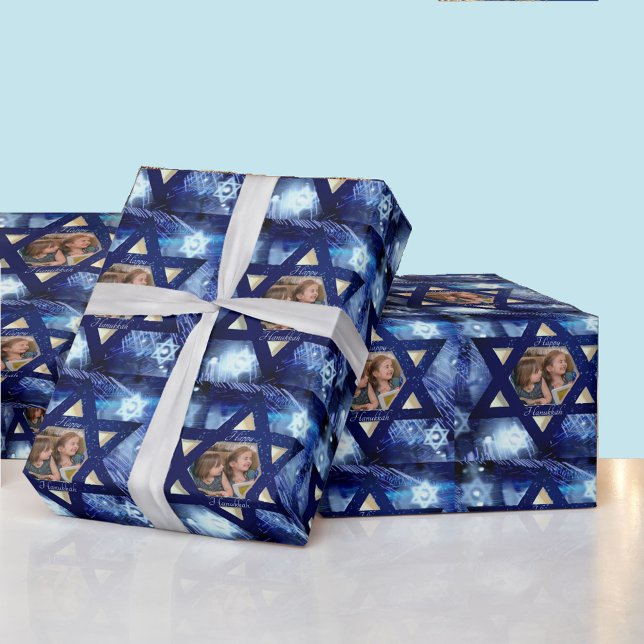 Hanukkah Foto Family Kinder Roll Geschenk Geschenkpapier (Von Creator hochgeladen)