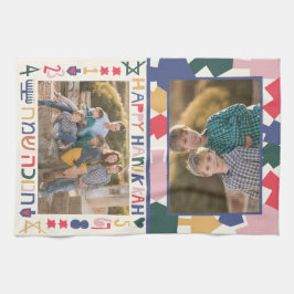 Hanukkah Foto Frames Geschirrtuch