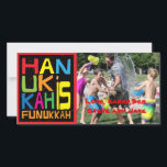 Hanukkah Foto-Karte/2 Seite Hanukkah ist Funukkah Feiertagskarte<br><div class="desc">"Hanukkah ist Funukkah" Hochglanz, Fotokarte mit weißem Umschlag. 2 Seiten Personalisieren durch Ersetzen von Fotos und Wortlaut. Passen Sie die Formulierung an, indem Sie Ihren bevorzugten Schriftart Stil, Farbe und Größe wählen. Suchen Sie nach unserer passenden "Hanukkah ist Funukkah" Grußkarte und Adressetikett. Danke, dass du angehalten und eingekauft hast! Viel...</div>