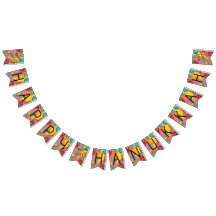 Hanukkah Frack Banner Dancing Dreidels