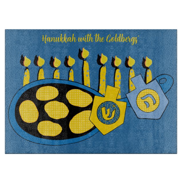 Hanukkah Frittierte Latkes Schneidebrett (Vorderseite)