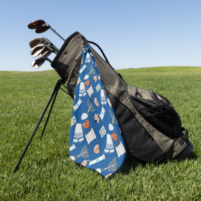 Hanukkah Fun Golf Towel Golfhandtuch (Gras)