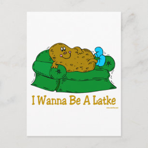 HANUKKAH FUNNY GIFTS 'I WOLL TO BE LATKE' FEIERTAGSPOSTKARTE