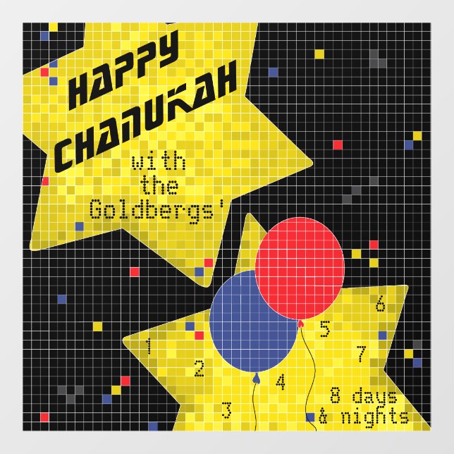 Hanukkah Game On Window Cloning Fensteraufkleber (Blatt)