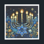 Hanukkah Geschenk Menorah Pastel Zeichnend Serviette<br><div class="desc">Unterkunft thematisch von Umua entworfen. Gedruckt und ausgeliefert von Zazzle oder ihren Partnern.</div>