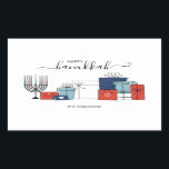 Hanukkah Geschenke & Menorah Feiertage Sticker<br><div class="desc">Personalisieren Sie den benutzerdefinierten Text oben. Weitere Koordinationsgegenstände finden Sie in unserer Kollektion "Geschenke und eine Menorah".</div>