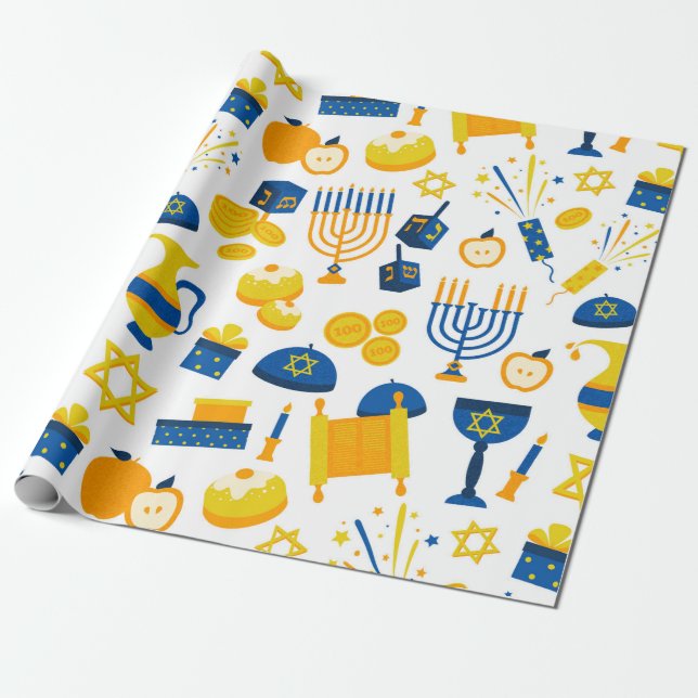 Hanukkah Geschenkpapier (Ungerollt)