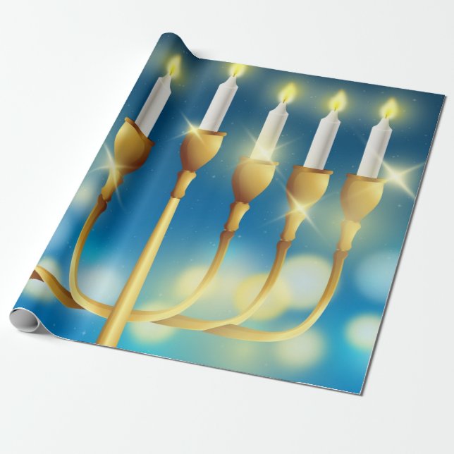 Hanukkah Geschenkpapier (Ungerollt)