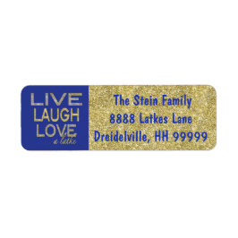 Hanukkah gibt Labels Gold/Blau "Liebe a Latke" zur