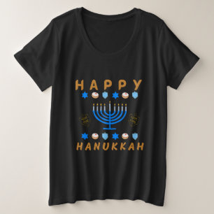 hanukkah glücklich hanukkah menorah chanukah kanuk große größe T-Shirt