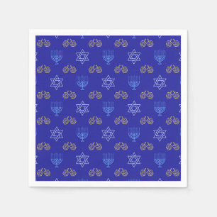 Hanukkah Gold Dreidel Star von David Menorah Serviette