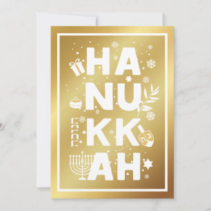 HANUKKAH Gold Grußkarte