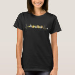 Hanukkah Gold N Farbe und der Beat geht auf TShirt<br><div class="desc">Hanukkah Gold, Gelb, Blau, Orange "... und der Beat geht weiter... " Der T - Shirt für Frauen Wählen Sie aus vielen verschiedenen Farben, Stilen und Größen für dieses Design! Personalisieren Sie, indem Sie Chanukah-Element verschieben und ändern und Text auf der Rückseite löschen und eigene Wörter hinzufügen. Wählen Sie Text,...</div>