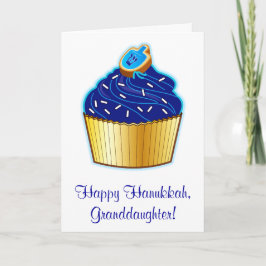 Hanukkah Grandtochter: Cupcake und Dreidel Cookie Feiertagskarte