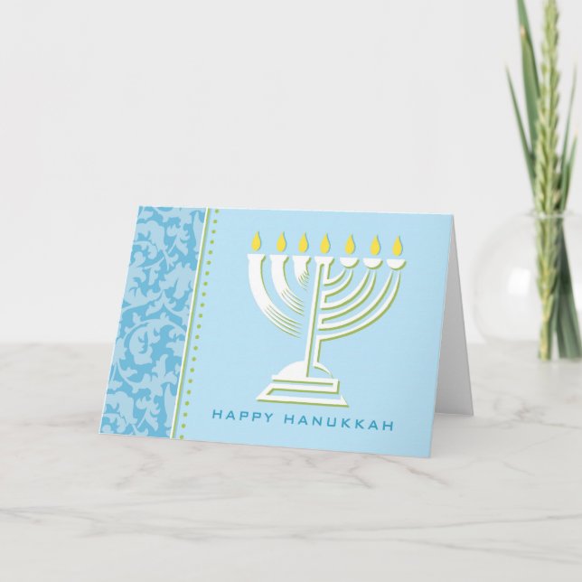 HANUKKAH GREETING CARD FEIERTAGSKARTE (Vorderseite)