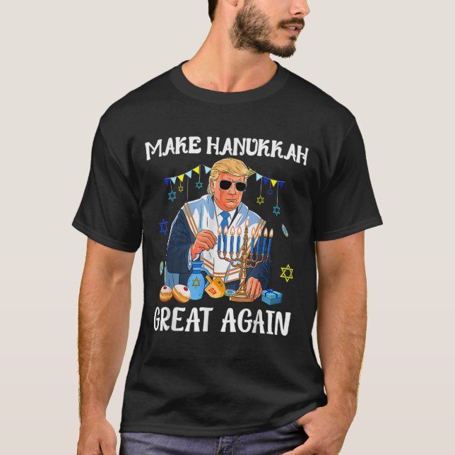 Hanukkah Groß wieder jüdisch Ugly Chanukah Swe T-Shirt (Vorderseite)