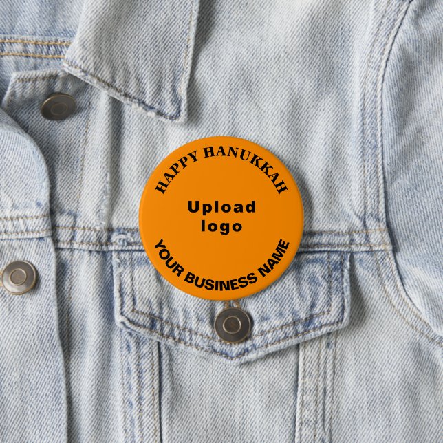 Hanukkah Gruß auf Orange Color Round Button (Beispiel)