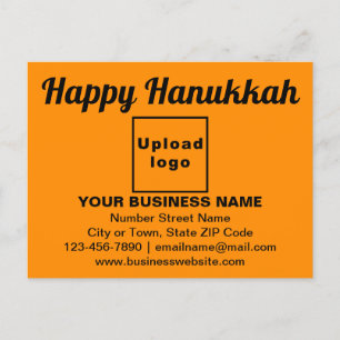 Hanukkah Gruß auf Orange Farbe Postkarte