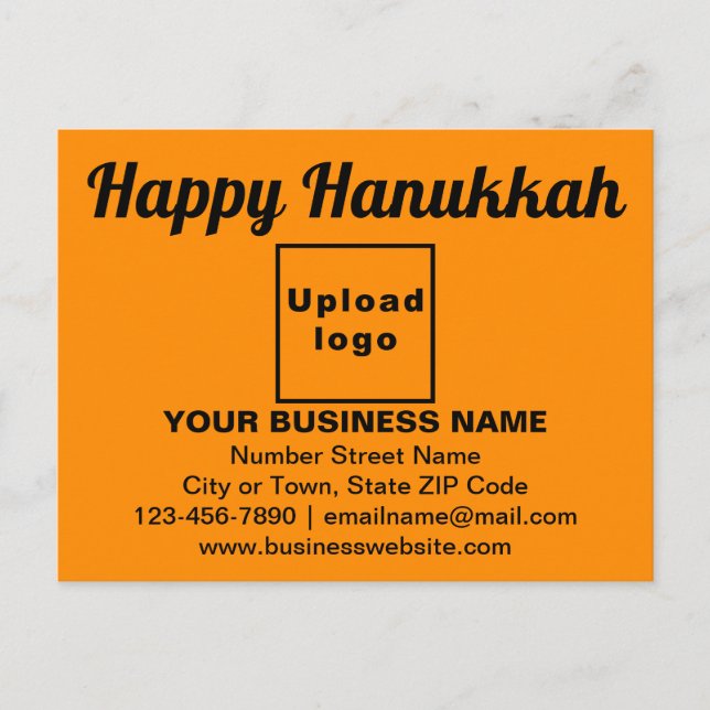 Hanukkah Gruß auf Orange Farbe Postkarte (Vorderseite)