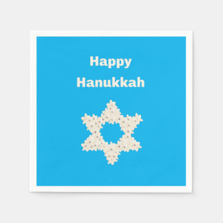 Hanukkah-Gruß mit Blumen Serviette