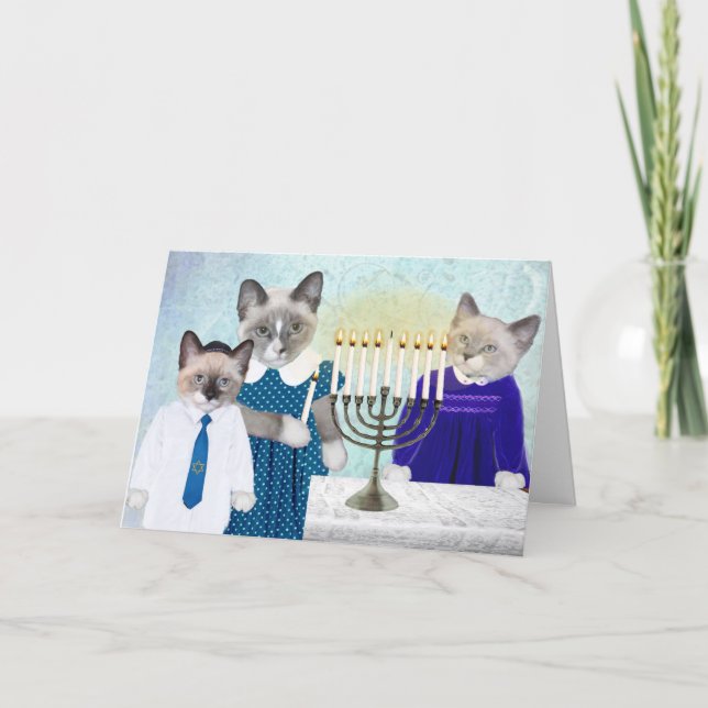 Hanukkah Grußkarte für Kittens' Hanukka Feiertagskarte (Vorderseite)