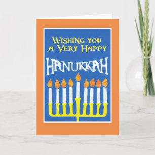 Hanukkah Grußkarte mit Menorah Feiertagskarte