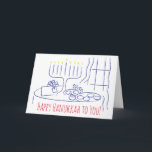 Hanukkah Grußkarte personalisieren Feiertagskarte<br><div class="desc">Eine Hanukkah Grußkarte zum Personalisieren. Wählen Sie einfach Ihre Lieblings-Schriftart-Größe,  Stil,  Farbe und Formulierung,  um diese Karte,  innen und außen anpassen. Danke,  dass ihr angehalten und vorbeigekommen seid! Herzlichen Glückwunsch Chanukah/Hanukkah!!</div>