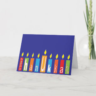Hanukkah Grußkarte/Umschlag "Hanukkah Candles" Feiertagskarte