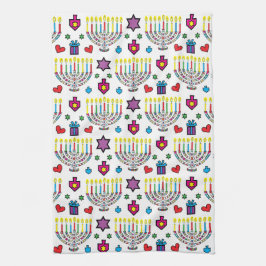 Hanukkah Hanukkiah Light und hell Geschirrtuch