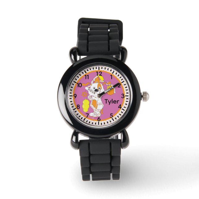Hanukkah Happy Dog Watch Personalize Armbanduhr (Vorderseite)