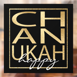 Hanukkah Happy Gold Window Cloning Fensteraufkleber