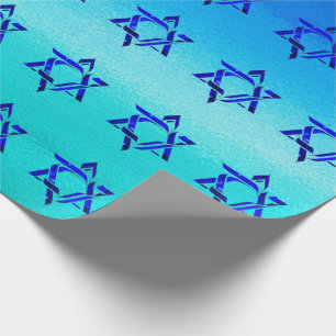 HANUKKAH HEBREW STARS Wrapping Paper personalisier Geschenkpapier