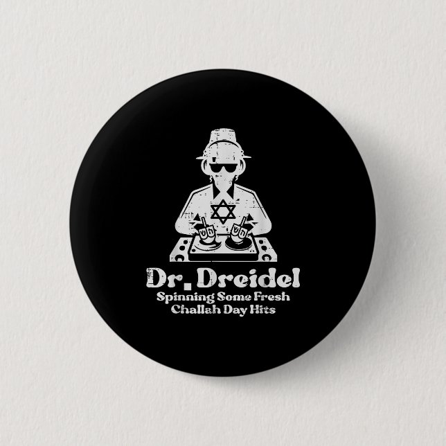 Hanukkah Herr Dreidel Dj Funny Chanukkah Jüdische  Button (Vorderseite)