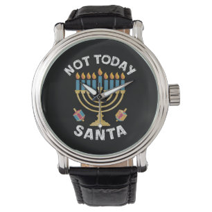 Hanukkah heute nicht Santa jüdische Chanukah Armbanduhr