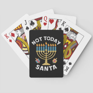 Hanukkah heute nicht Santa jüdische Chanukah Spielkarten