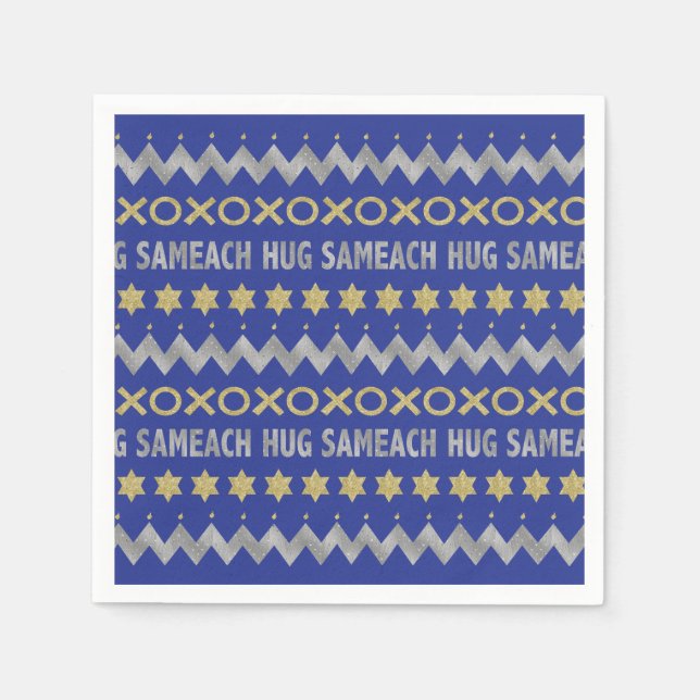 Hanukkah Hug Sameach Serviette (Vorderseite)