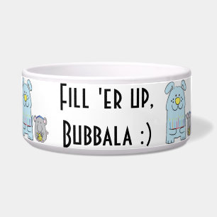 Hanukkah Hund/Maus Haustier Bowl "Fill er' up, Bub Napf
