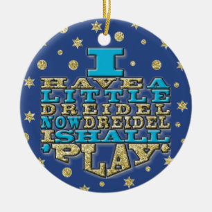 Hanukkah "I have a Little Dreidel"/Circle Ornament